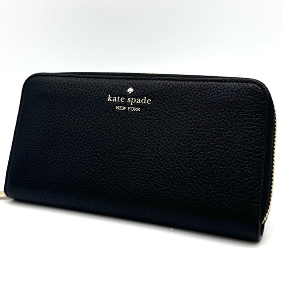 Kate Spade Leila Large Continental Wallet Black/Gold - Picture 1 of 8